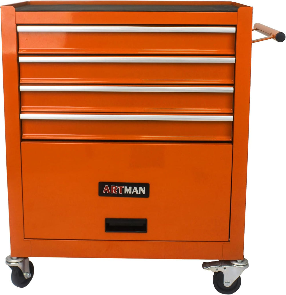 4 Drawers Tool Chest on Wheels, Multifunctional Rolling Tool Cart Tool Storag...