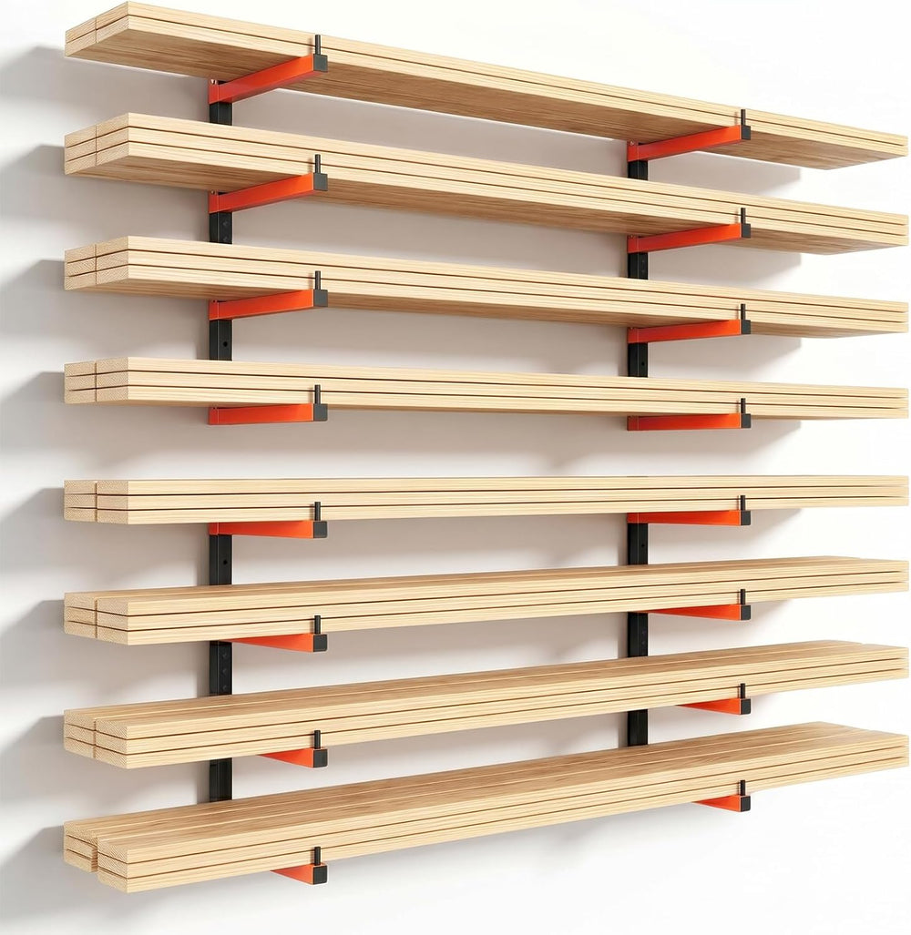 Housolution 4-Level Lumber Storage Rack - 4 Pack Holds Up 400LBS