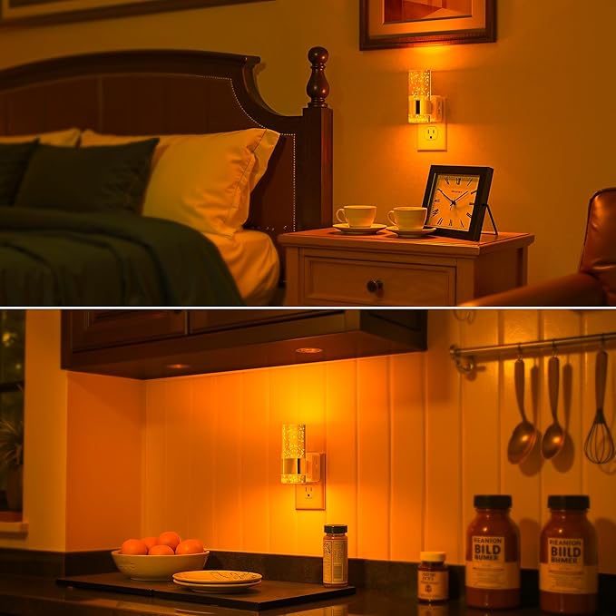 Briignite Night Light, 2 Pack Dimmable Night Lights Plug into Wall, LED Night