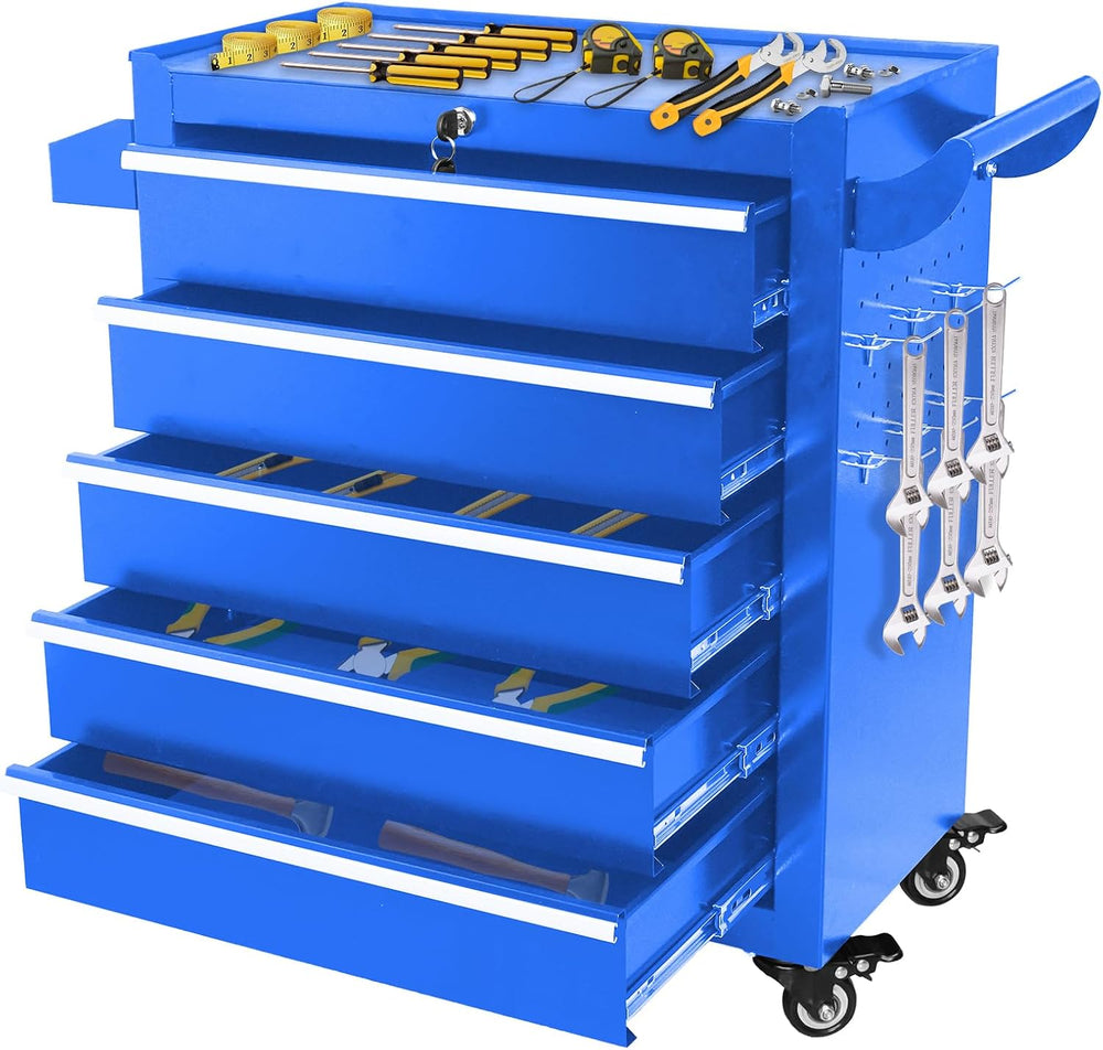 Rolling Tool Chest with Wheels, 5 Drawers Metal Tool Box(Assembly Required)