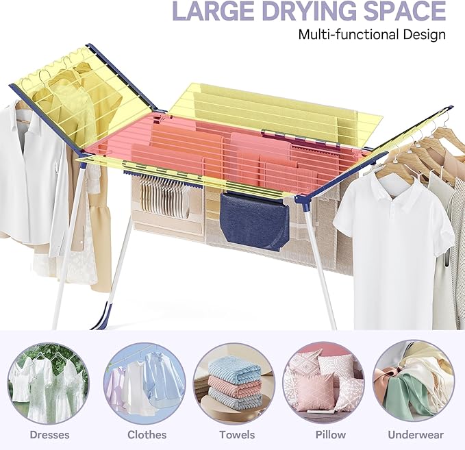 APEXCHASER Clothes Drying Rack Foldable