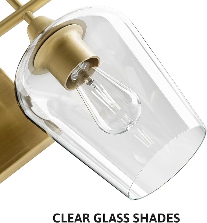 VONLUCE Bathroom Vanity Light, 4 Light Bathroom Light Fixture Over Mirror