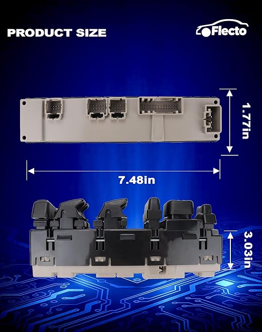 Flecto Master Power Window Switch Driver Side 15883323