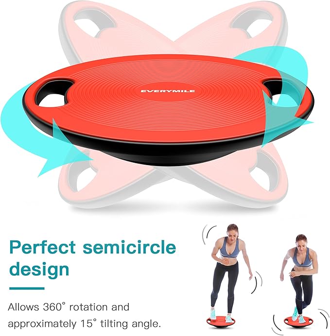 EVERYMILE Wobble Balance Board, Exercise Balance Stability Trainer Portable