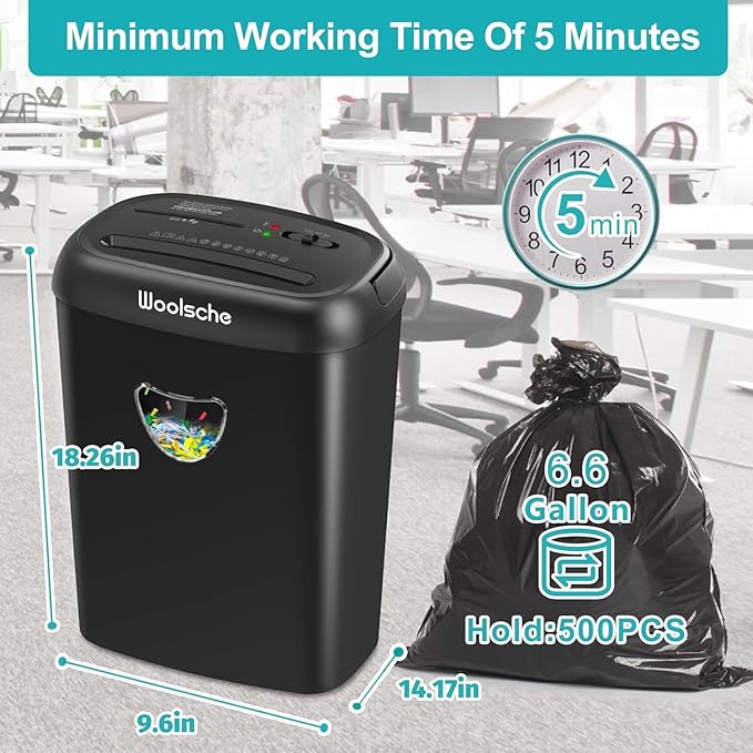 Home Office Paper Shredder, 14-Sheet Cross Cut