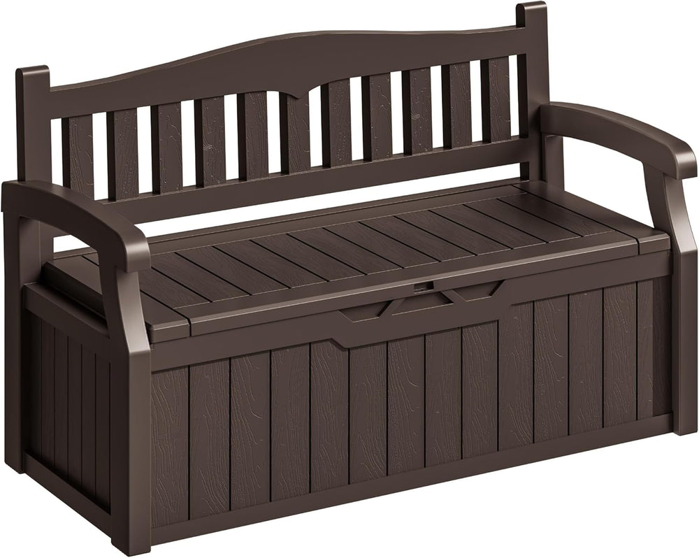 Homall 75 Gallon Outdoor Storage Benches Lockable Deck Box Waterproof