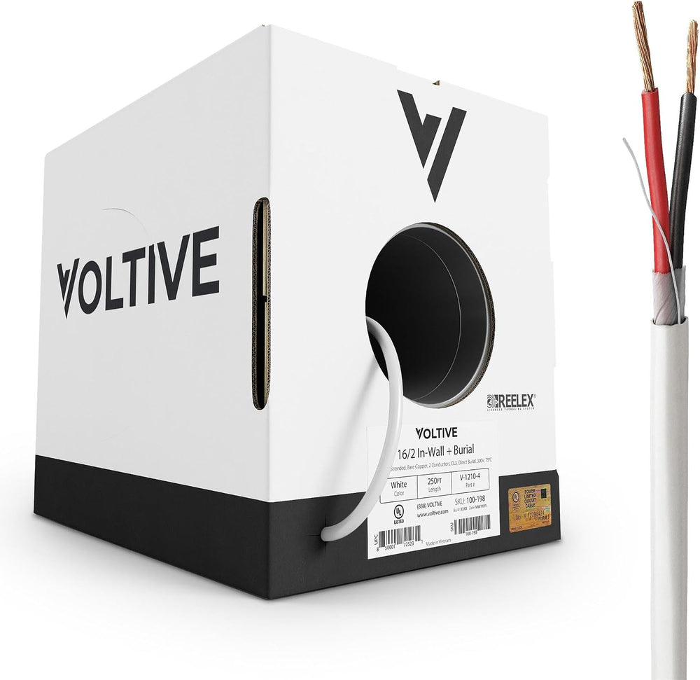 Voltive 16/2 Speaker Wire, in-Wall CL3 & Direct Burial, 250ft