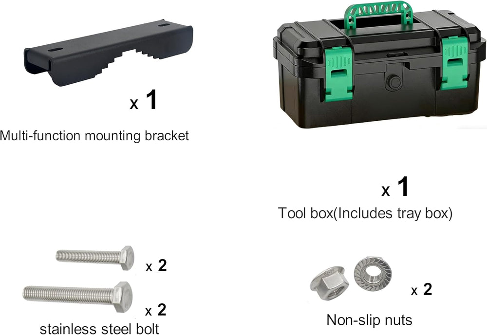 Universal Tool Box Kit,Tractor Tool Box, Lockable,With Mounting Bracket,ATV, ...