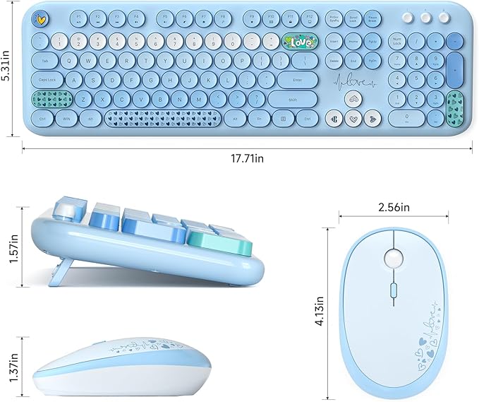MOFII Wireless Keyboard and Mouse Combo, Full Size 2.4G Plug and Play