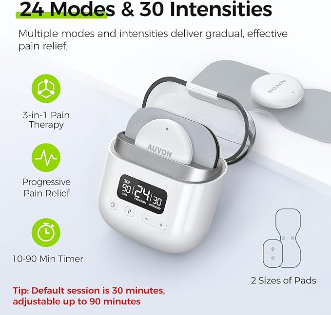 AUVON Wireless 24 Modes TENS Unit Muscle Stimulator