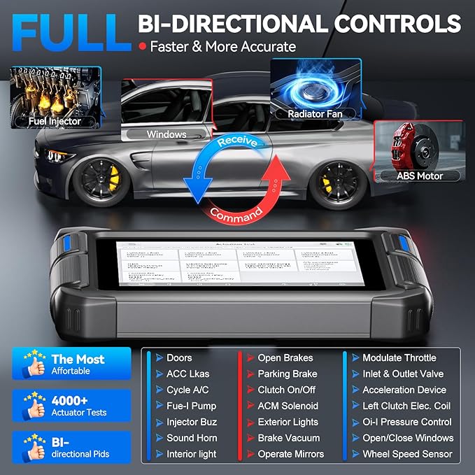 VDIAGTOOL Bidirectional Scan Tool VD70 Lite, OBD2 Scanner Diagnostic Tool