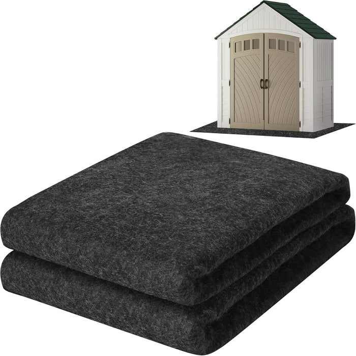 ToLanbbt Outdoor Storage Shed Floor Mat, 7 x 5 FT Waterproof Carport Mat, Washable Furniture Pad with Non Slip Backing for Dust, Oil, Protection, Storage Shed Not Included