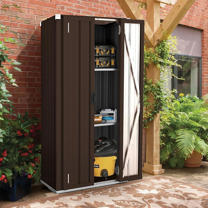 AECOJOY Outdoor Storage Cabinet Waterproof, 70" Vertical Tall with Base