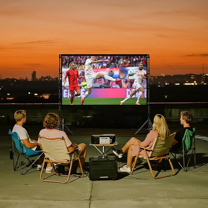 TOWOND Projector Screen with Stand, 84 inch Outdoor Projector Screen Portable