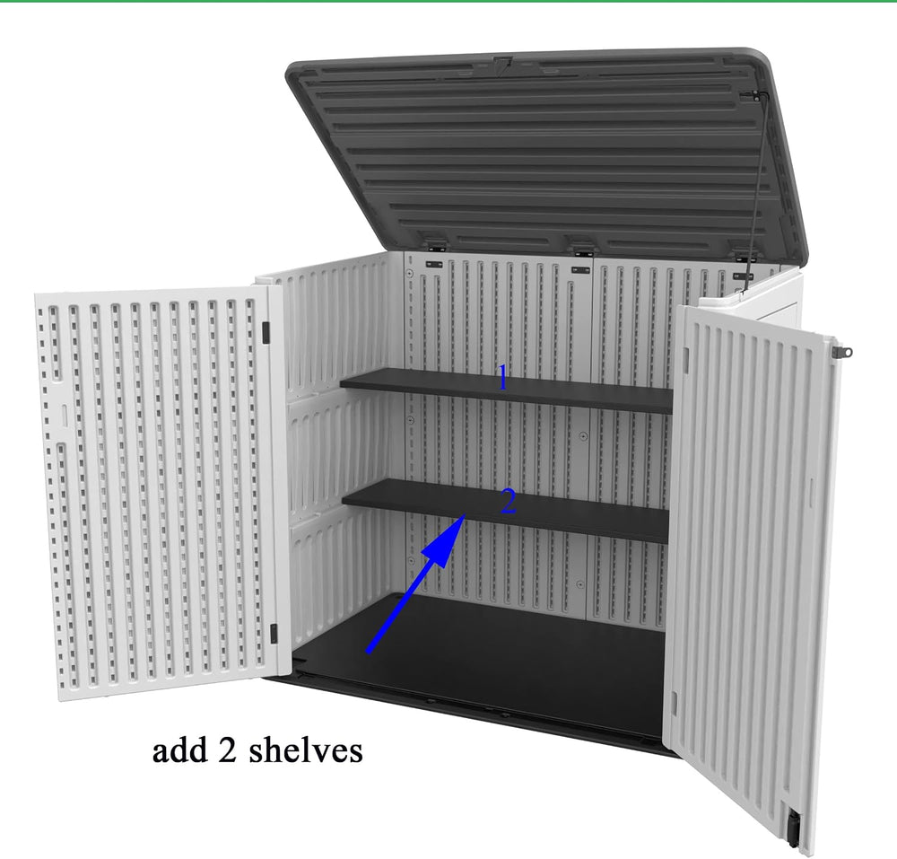 1-Piece Black Metal Laminate Shelf, 51”*13”*1” for Mrosaa Large 38cu.f Horizo...