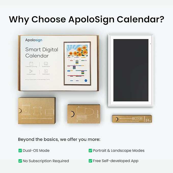 ApoloSign Digital Calendar: Electronic Calendar, Smart Touchscreen Interactive