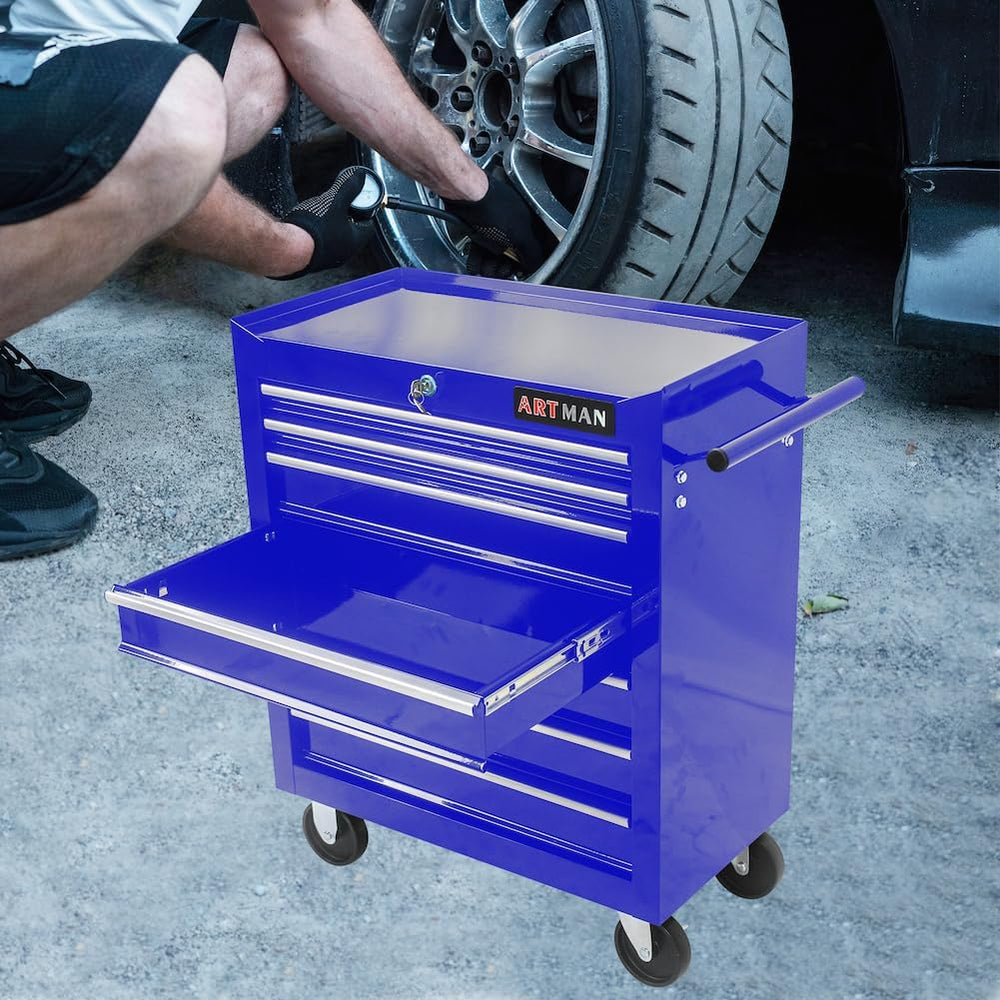 Rolling Tool Cart with Drawers and Wheels Mechanics Tool Cabinet Heavy Duty L...