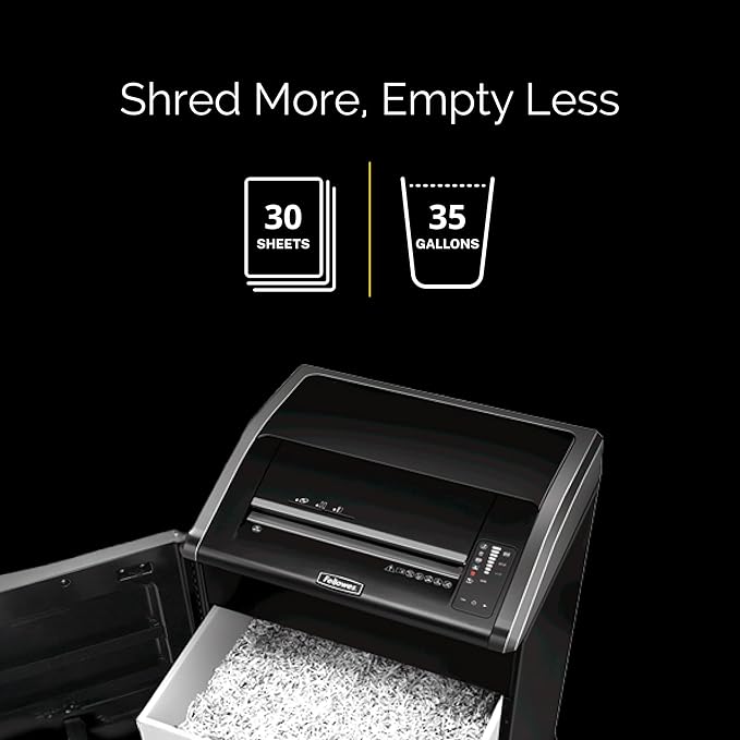 Fellowes Powershred 485Ci 100% Jam Proof Commercial Grade, Quiet Operation