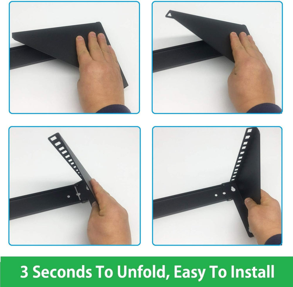 4U19 Inch Vertical Wall Mount Patch Panel Bracket Heavy Duty