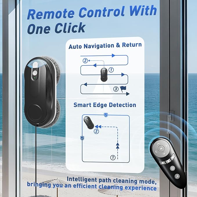 KKI Window Cleaning Robot, Automatic Window Cleaner Robot, Dual Spray, Max