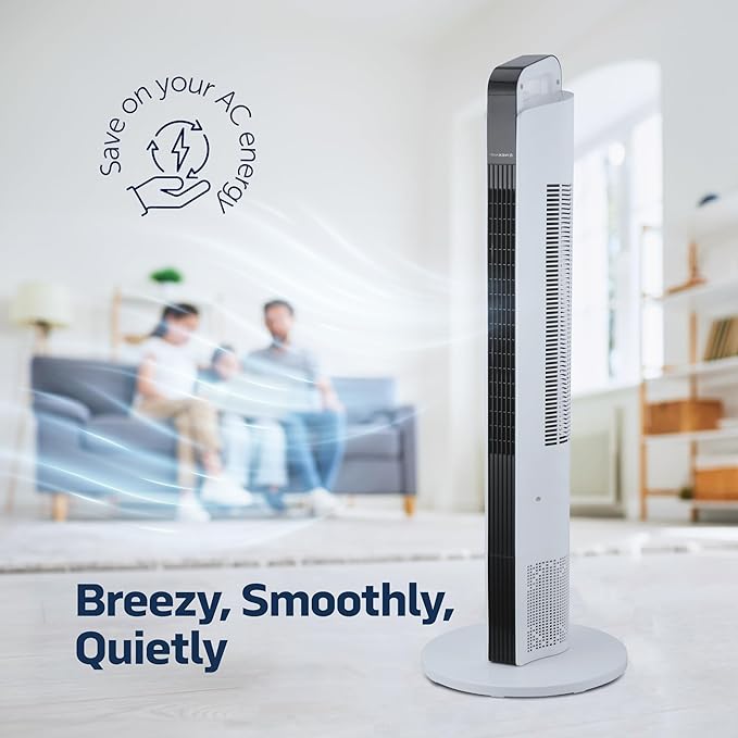 NEXAIR 42” Oscillating Tower Fan, 3 Speed Portable Fan Tower