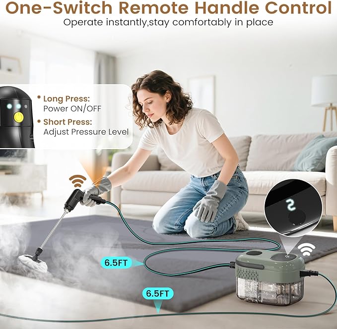 2500W Handheld Steam Cleaner, 3-Level Adjustable Steam Cleaner