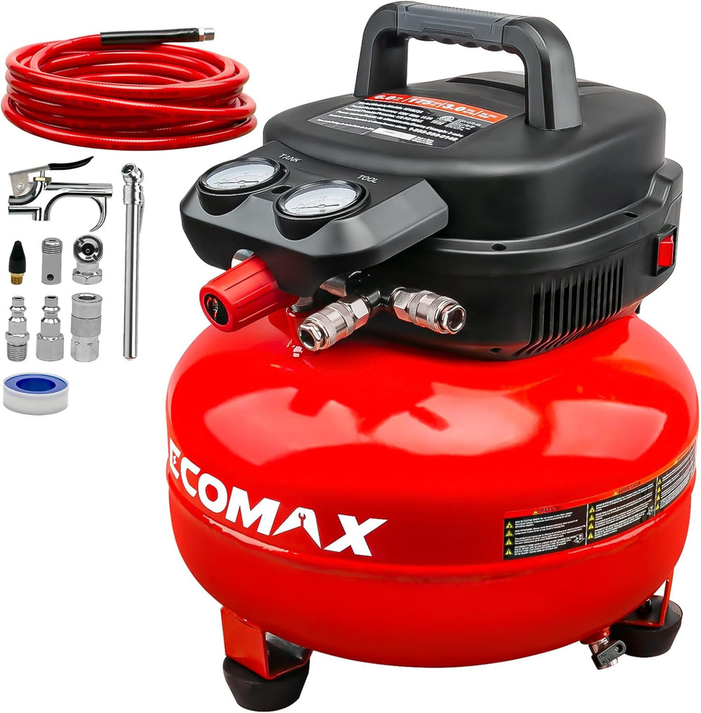 ECOMAX 6 Gallon Pancake Air Compressor 175PSI 3 CFM @ 90 PSI