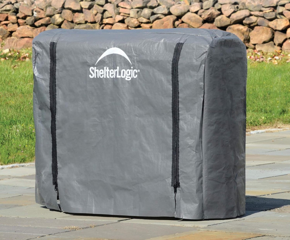 ShelterLogic Firewood Rack-in-a-Box Universal Full Length Cover for Firewood ...