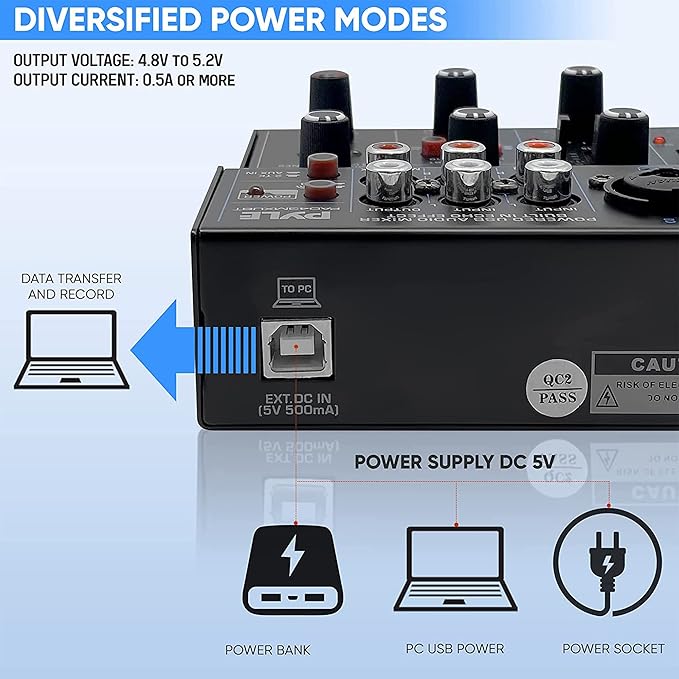 Pyle Professional Wireless DJ Audio Mixer
