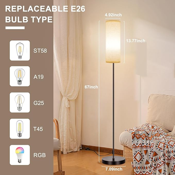 FRIDEKO HOME Floor Lamp, Color Changing Ambient Lighting