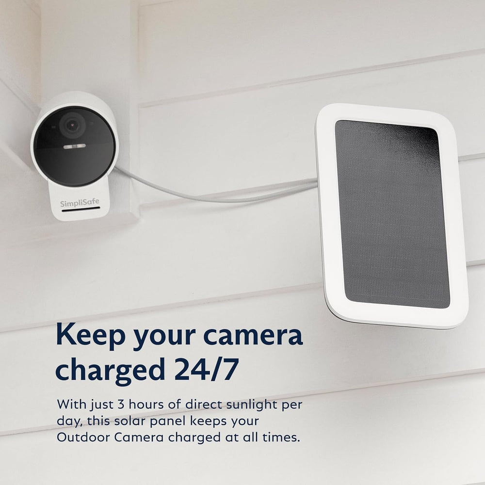 SimpliSafe Solar Panel for Outdoor Security Camera,White