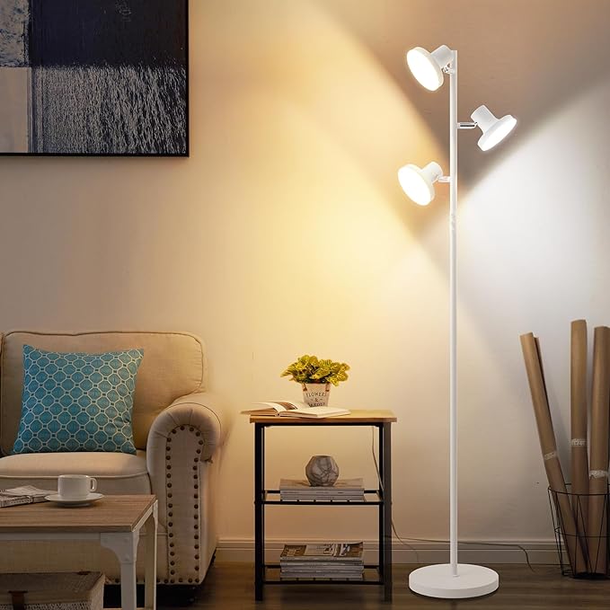 SIBRILLE 36W LED Tree Floor Lamp, Modern Dimmable Standing Lamp