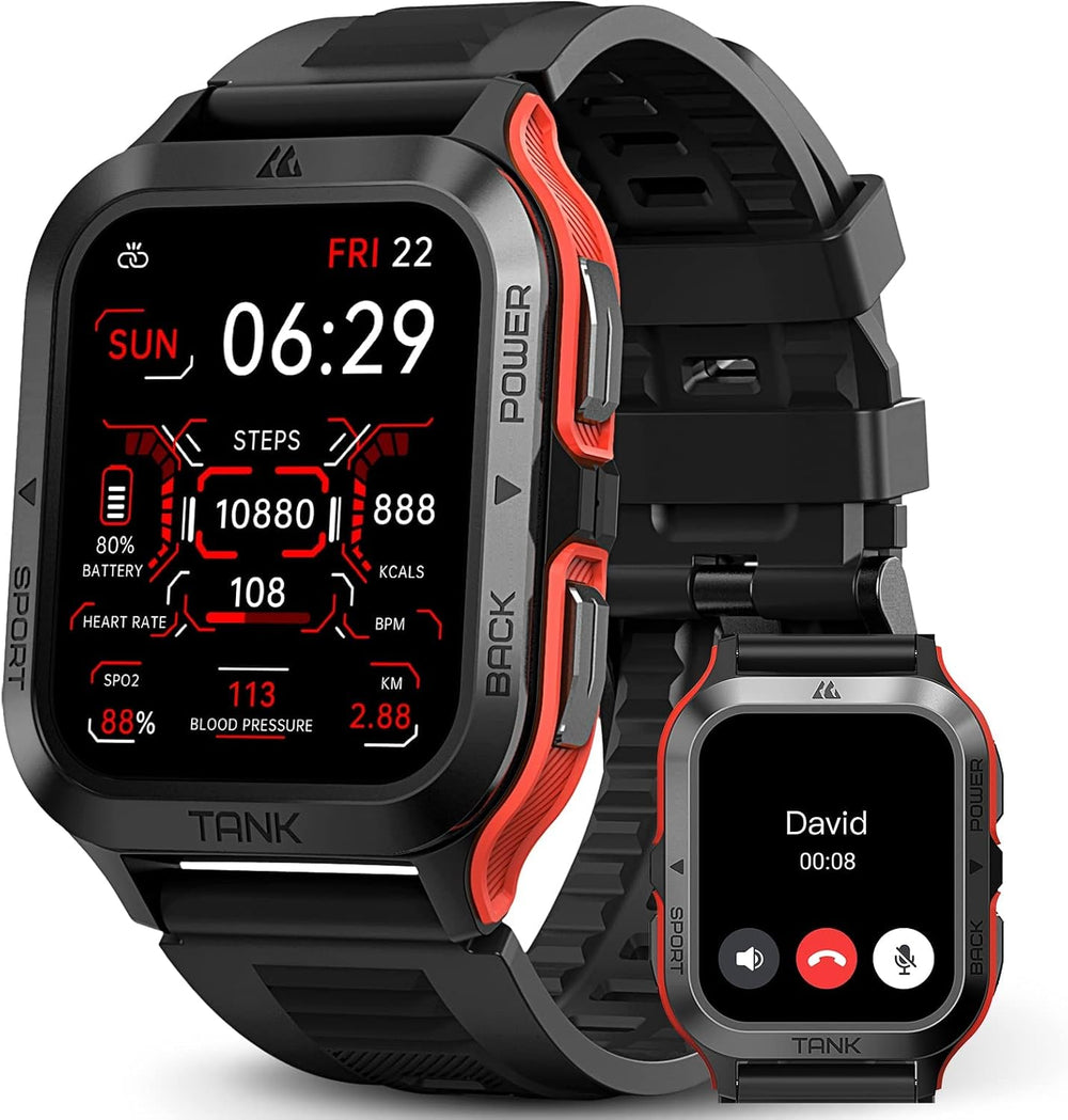AMAZTIM Smart Watch, 60 Days Extra-Long Battery, 50M Waterproof, Rugged