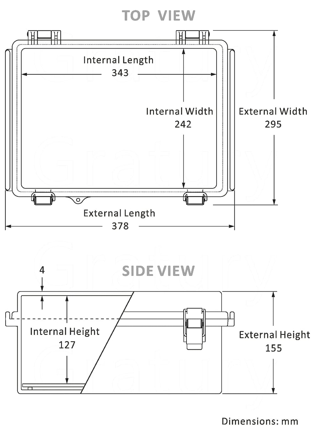 Gratury Junction Box, IP67 Waterproof Plastic Enclosure for Electrical Projec...