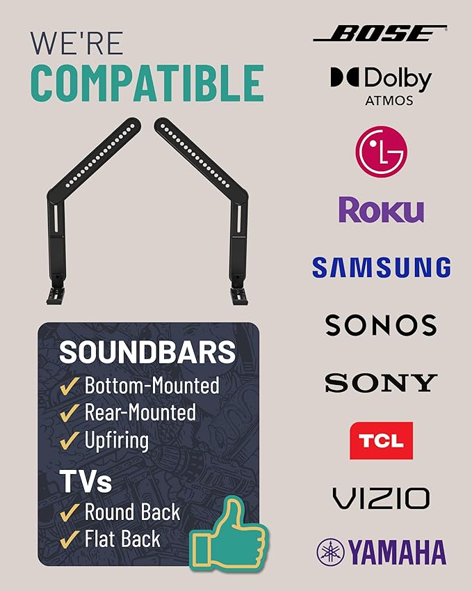 ECHOGEAR Sound Bar Mounting Bracket