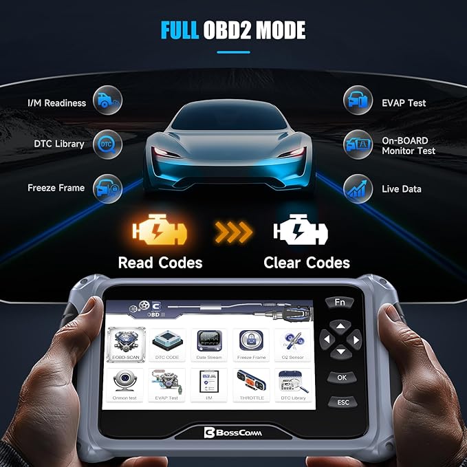 2026 BOSSCOMM IF745 OBD2 Scanner, All Systems Car Code Reader Scan Tool