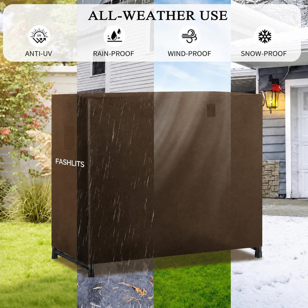 4ft Firewood Rack Cover, Waterproof Heavy Duty 600D Oxford