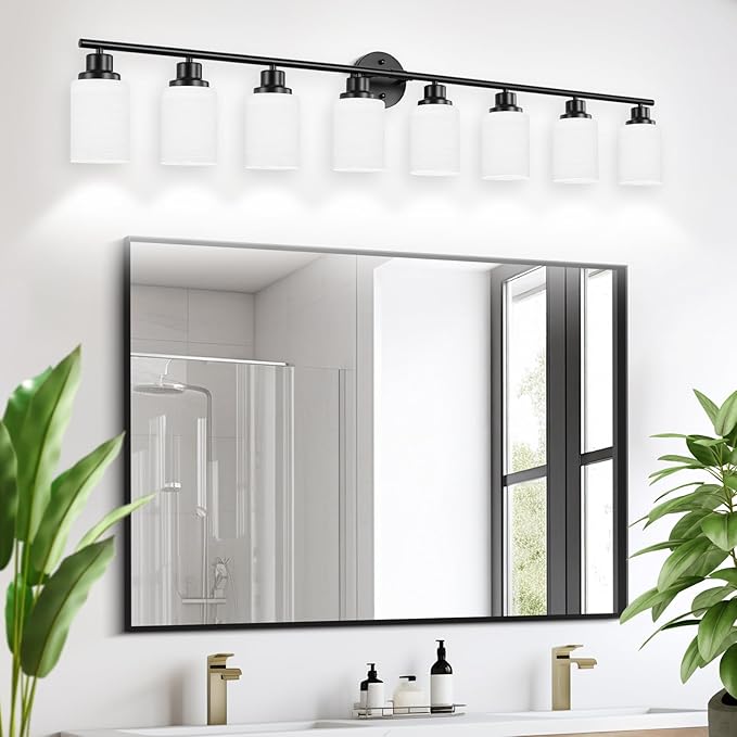 Guliaofo 8-Light Vanity Lights, Modern Vanity Lighting Fixture