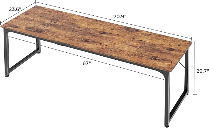 Huuger Computer Desk, 70 Inch Office Desk, Gaming Desk