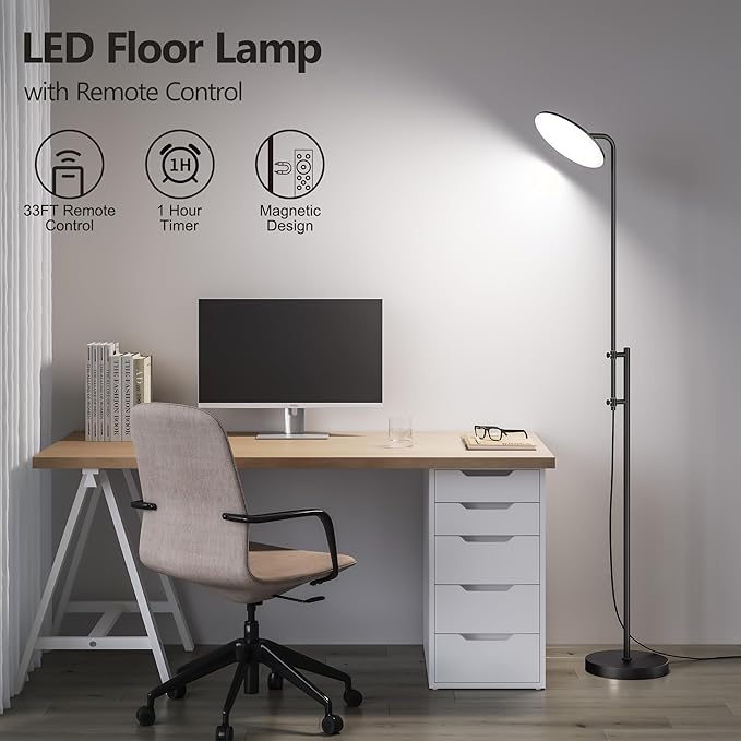 SUNMORY 32W/3000LM Floor Lamps, Super Bright LED Standing Lamp