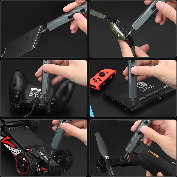 STREBITO Mini Electric Screwdriver, 155 in 1 Electric Precision Screwdriver Set