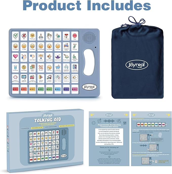Joyreal AAC Device for Autism, Non Verbal Communication Tools for Speech