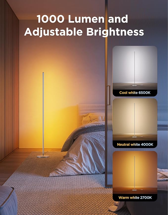 Govee RGBIC Floor Lamp, LED Corner Lamp Works