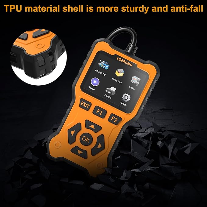 LOERUMG OBD2 Scanner Diagnostic Tool, Enhanced Check Engine Code Reader