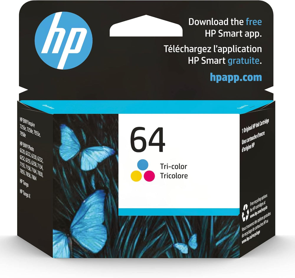 HP 64 Tri-Color Ink Cartridge | Works