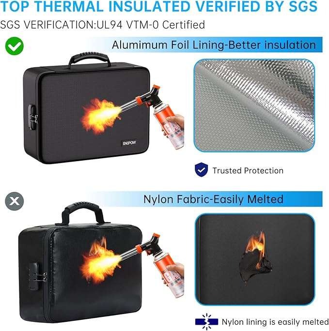ENGPOW 5200℉ Soft Case Fireproof Document Box