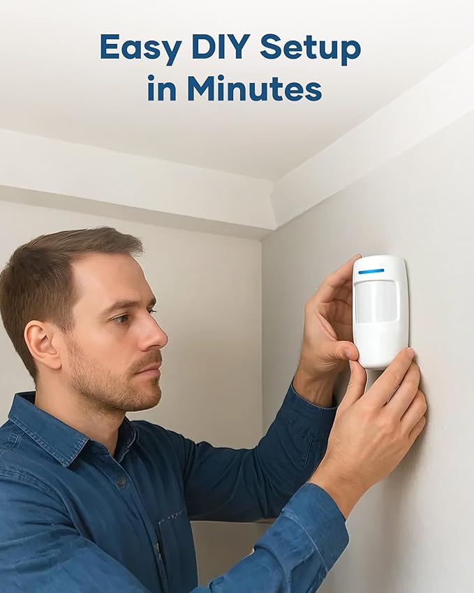GRSICO Wireless Home Alarm System 15-Piece Kit, WiFi Alarm System