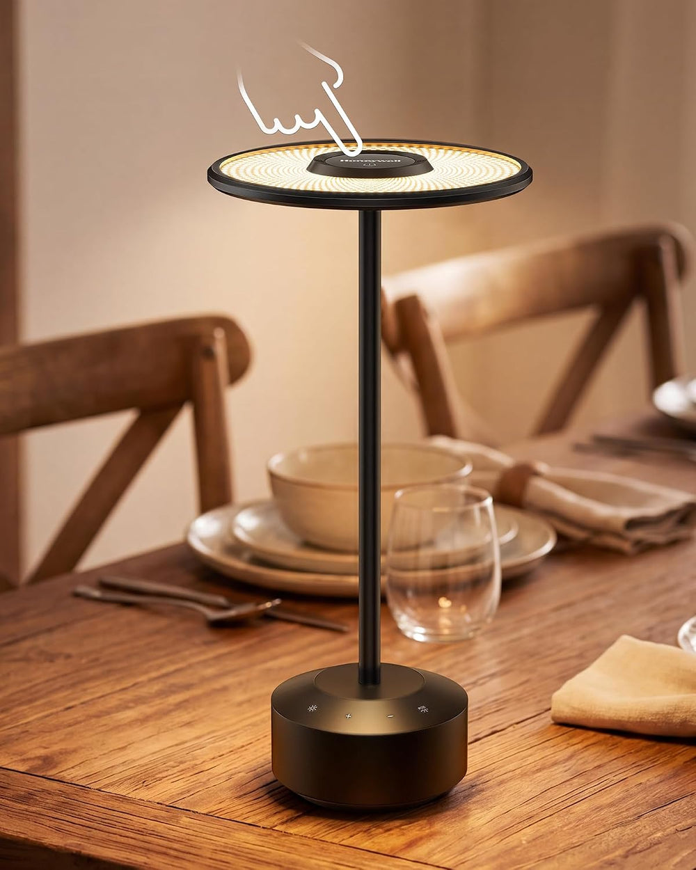 Honeywell Rechargeable Table Lamp, 5000mAh Cordless Dimmable Accent Light | 2...