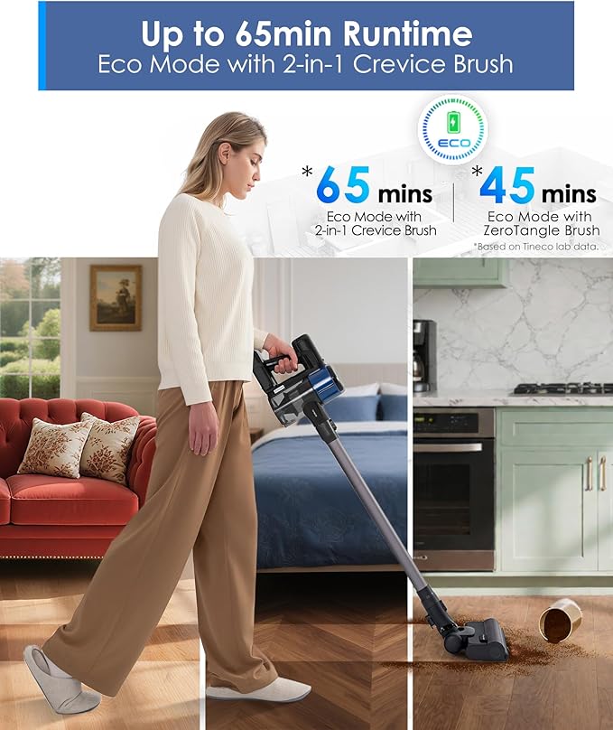 Tineco Pure ONE S30 Cordless Vacuum Cleaner, 150AW Powerful Suction, Zero