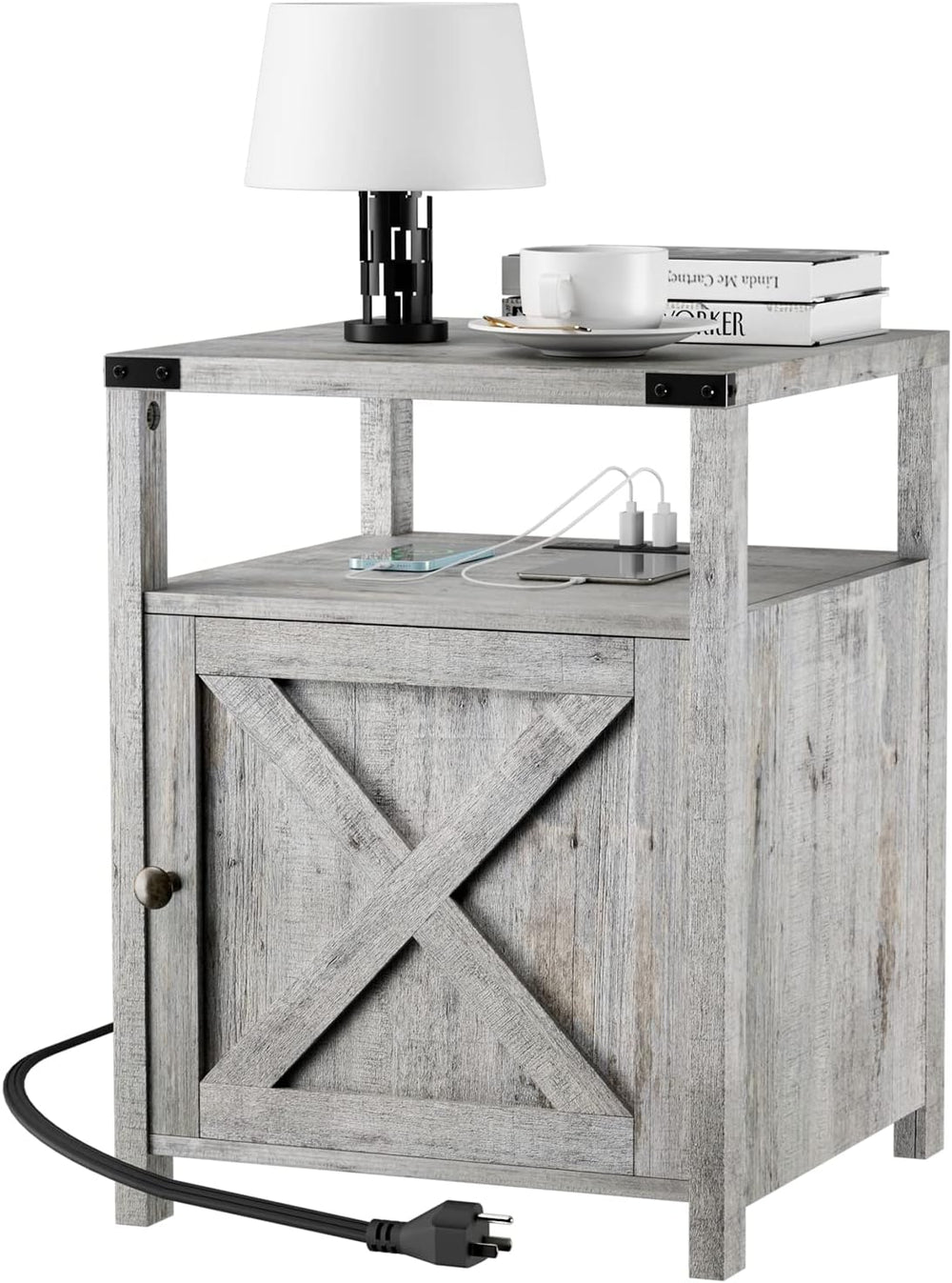 HOSEOKA Farmhouse Nightstand